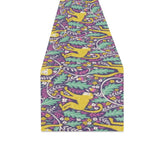 Cute yellow monkey leaves pattern Table Runner
