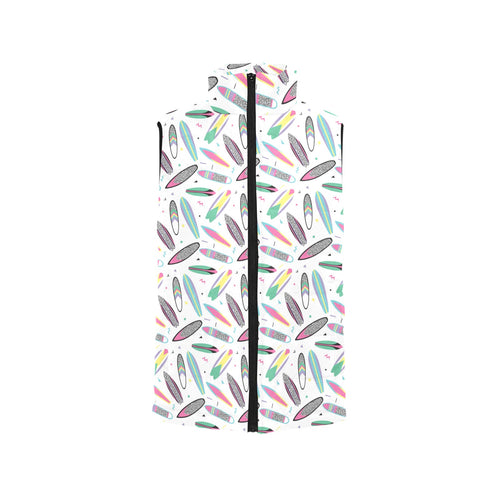 Surfboard Pattern Print Design 04 Men's Padded Vest