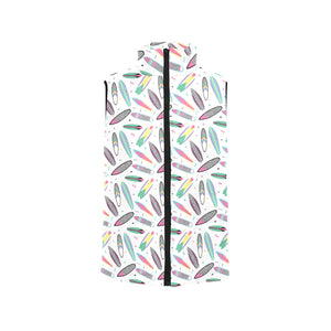 Surfboard Pattern Print Design 04 Men's Padded Vest