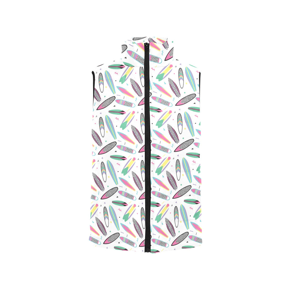 Surfboard Pattern Print Design 04 Men's Padded Vest
