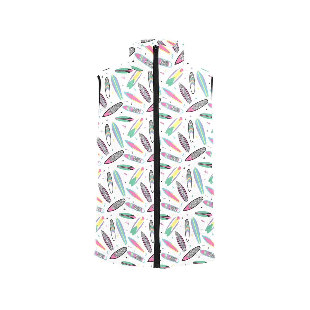 Surfboard Pattern Print Design 04 Men's Padded Vest