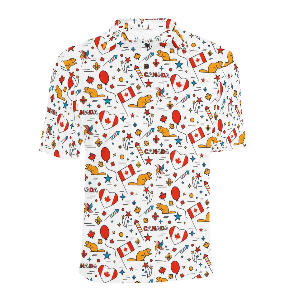 Canada Pattern Print Design 03 Men's All Over Print Polo Shirt