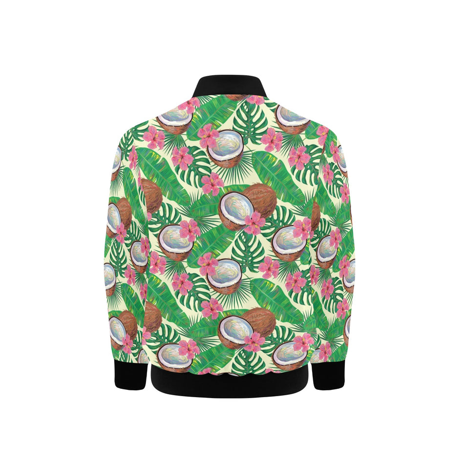 Coconut Pattern Print Design 01 Kids' Boys' Girls' Bomber Jacket