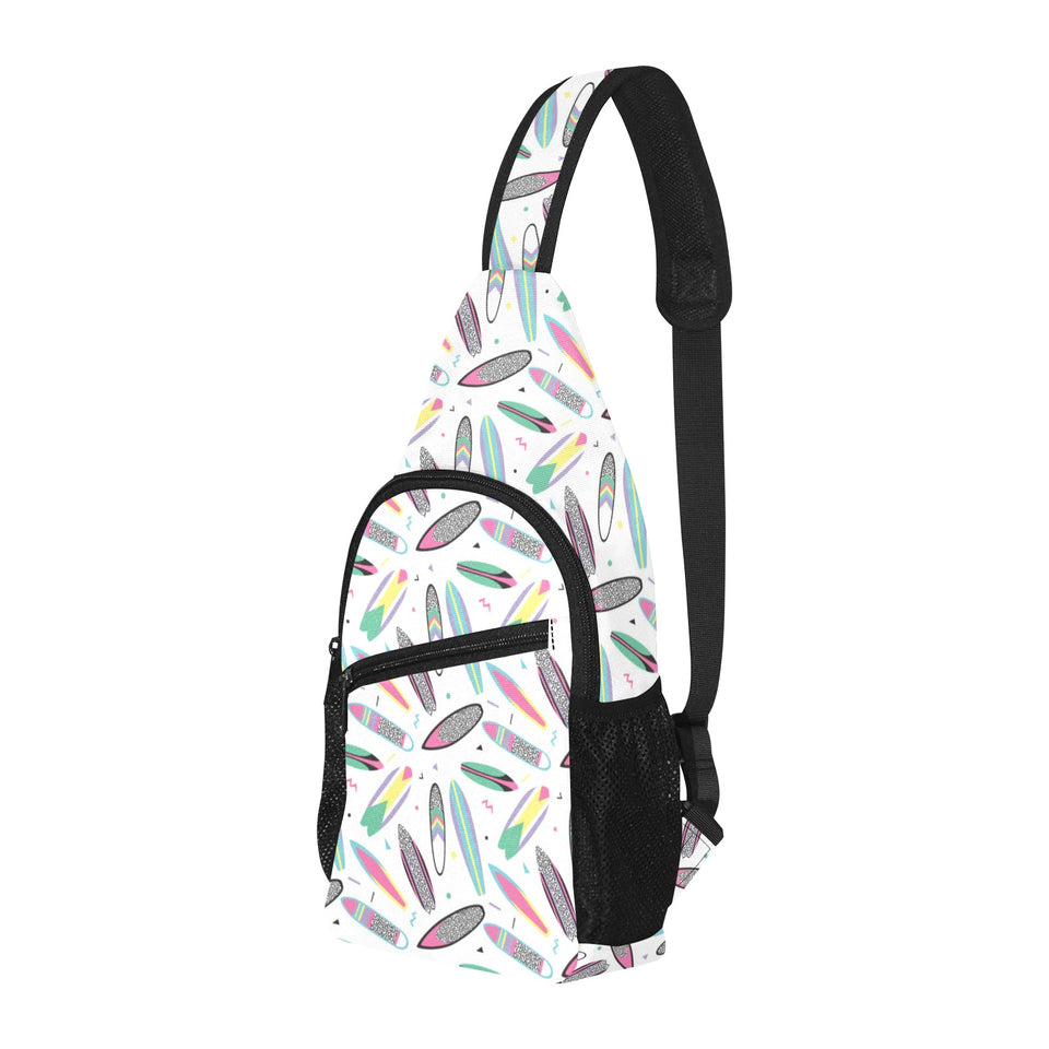 Surfboard Pattern Print Design 04 All Over Print Chest Bag