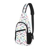 Surfboard Pattern Print Design 04 All Over Print Chest Bag