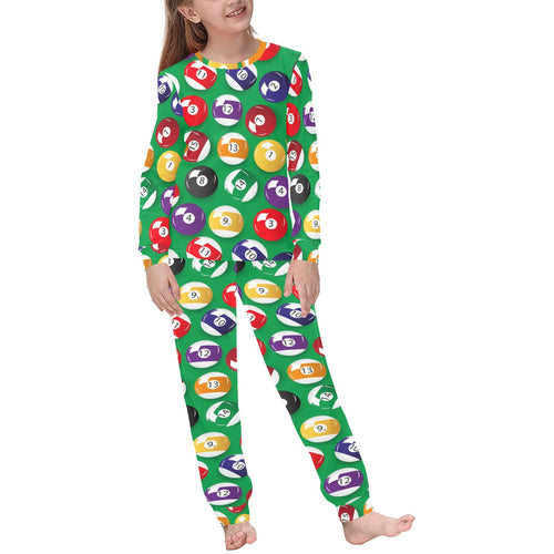 Billiard Ball Pattern Print Design 02 Kids' Boys' Girls' All Over Print Pajama Set