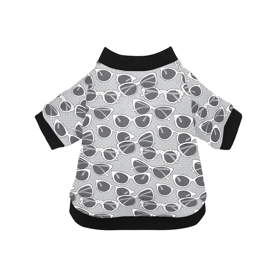 Sun Glasses Pattern Print Design 04 All Over Print Pet Dog Round Neck Fuzzy Shirt