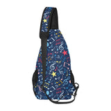 Music Notes Pattern Print Design 03 All Over Print Chest Bag