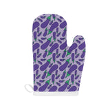 Eggplant Pattern Print Design 03 Heat Resistant Oven Mitts