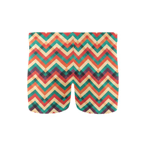 zigzag chevron colorful pattern Men's Swimming Trunks