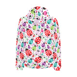 Ladybug Pattern Print Design 03 Men's Padded Hooded Jacket