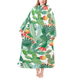 Cactus design pattern copy Blanket Robe with Sleeves