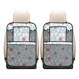 Bowling ball bowling pins blue blackground Car Seat Back Organizer