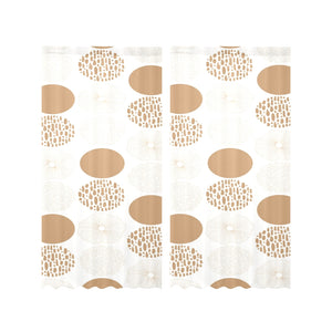 Gold Texture mushroom pattern Gauze Curtain
