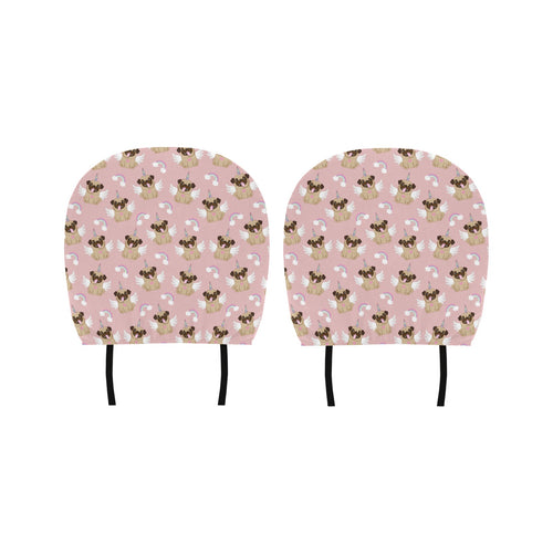 Cute unicorn pug pattern Car Headrest Cover