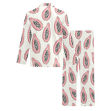 papaya pattern Men's Long Pajama Set