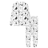 Crows floral wreath rabbit pattern Women's All Over Print Pajama Set