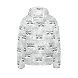 Cute raccoons leaves dot Kids' Boys' Girls' Padded Hooded Jacket