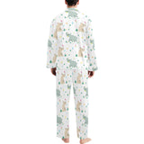 Cute Rhino pattern Men's Long Pajama Set