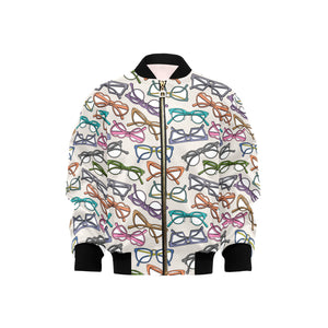 Sun Glasses Pattern Print Design 01 Kids' Boys' Girls' Bomber Jacket