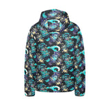 Dragon sea wave pattern Kids' Boys' Girls' Padded Hooded Jacket