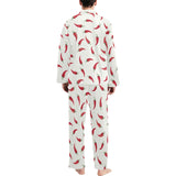 Chili peppers pattern Men's Long Pajama Set