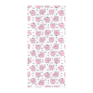 Pig Pattern Print Design 03 Beach Towel