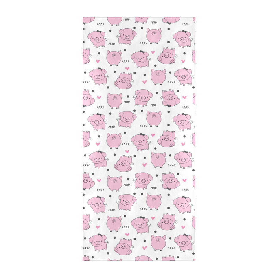 Pig Pattern Print Design 03 Beach Towel