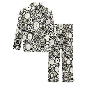 Gear Pattern Print Design 02 Men's Long Pajama Set