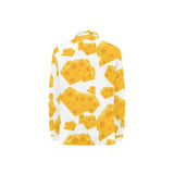 Cheese slice pattern Women's Long Sleeve Polo Shirt