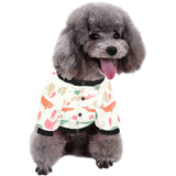 Cute whale pattern All Over Print Pet Dog Round Neck Fuzzy Shirt