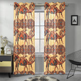 Camel polynesian tribal design pattern Gauze Curtain