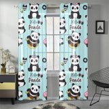 Cute baby panda pattern Gauze Curtain