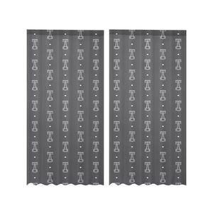 Engine Piston Black Background Pattern Design 02 Gauze Curtain
