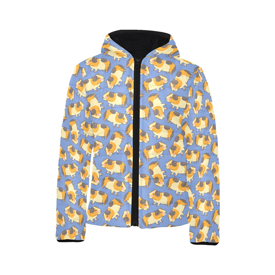 Guinea Pig Pattern Print Design 02 Kids' Boys' Girls' Padded Hooded Jacket