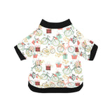 Bicycle Pattern Print Design 05 All Over Print Pet Dog Round Neck Fuzzy Shirt