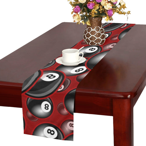 Billiard Ball Pattern Print Design 05 Table Runner