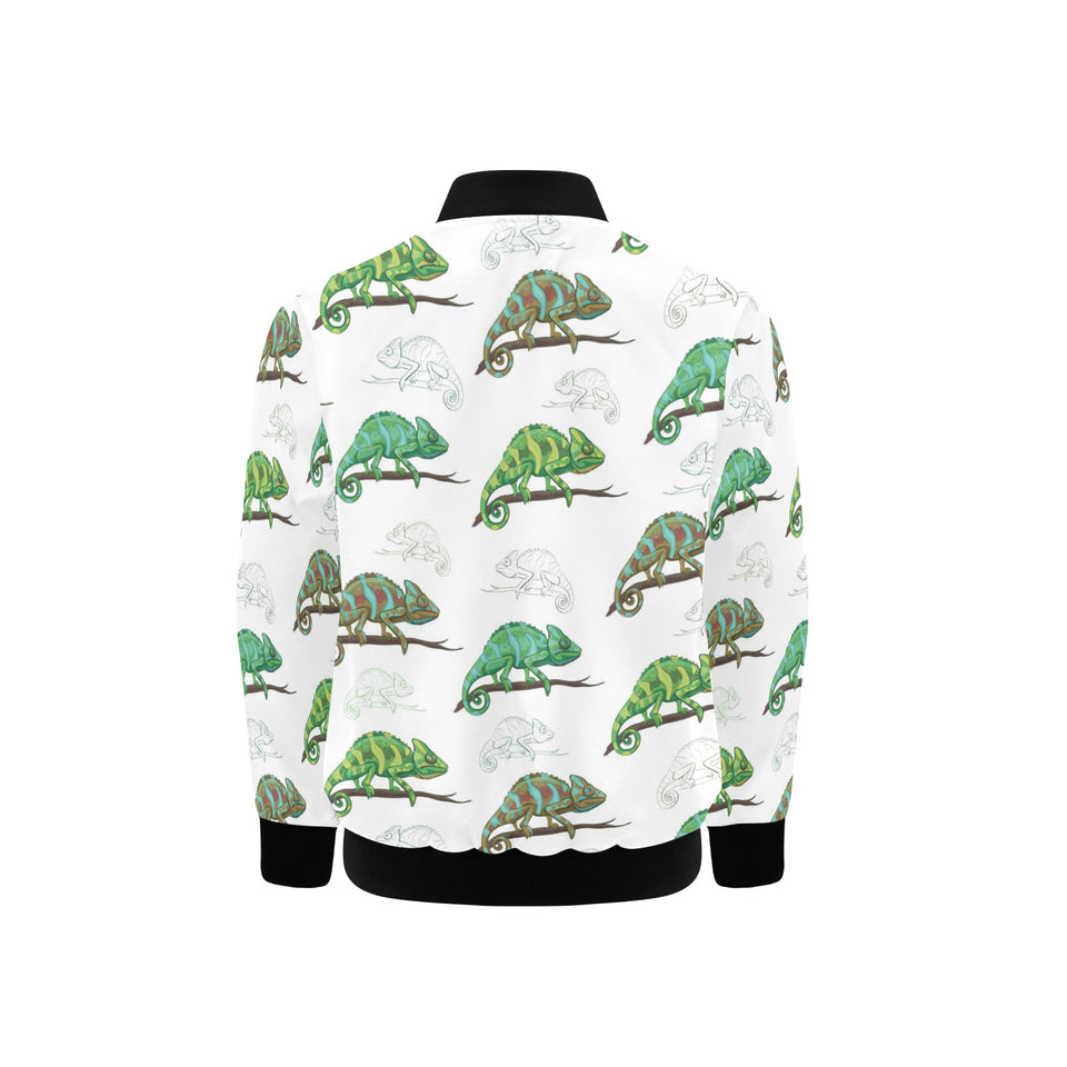 Chameleon lizard pattern Kids' Boys' Girls' Bomber Jacket