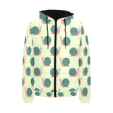 Snail Pattern Print Design 04 Men's Padded Hooded Jacket
