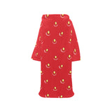 strawberry texture skin pattern Blanket Robe with Sleeves