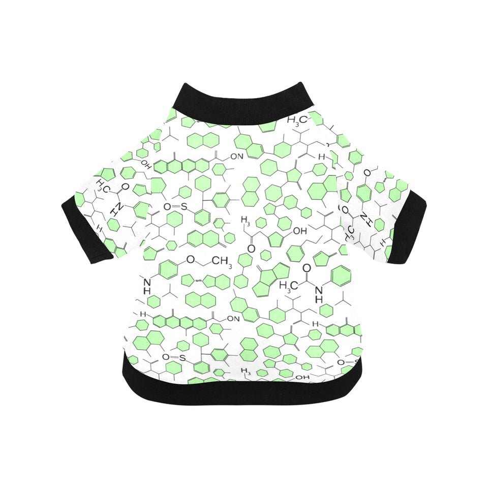 Chemistry Periodic Table Pattern Print Design 03 All Over Print Pet Dog Round Neck Fuzzy Shirt