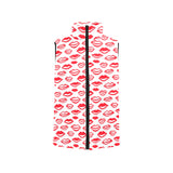 Lips Pattern Print Design 05 Men's Padded Vest