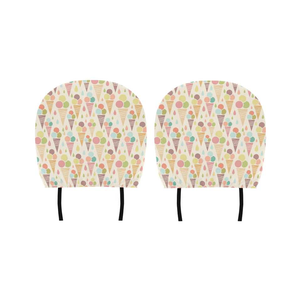 Ice cream cone pattern Car Headrest Cover