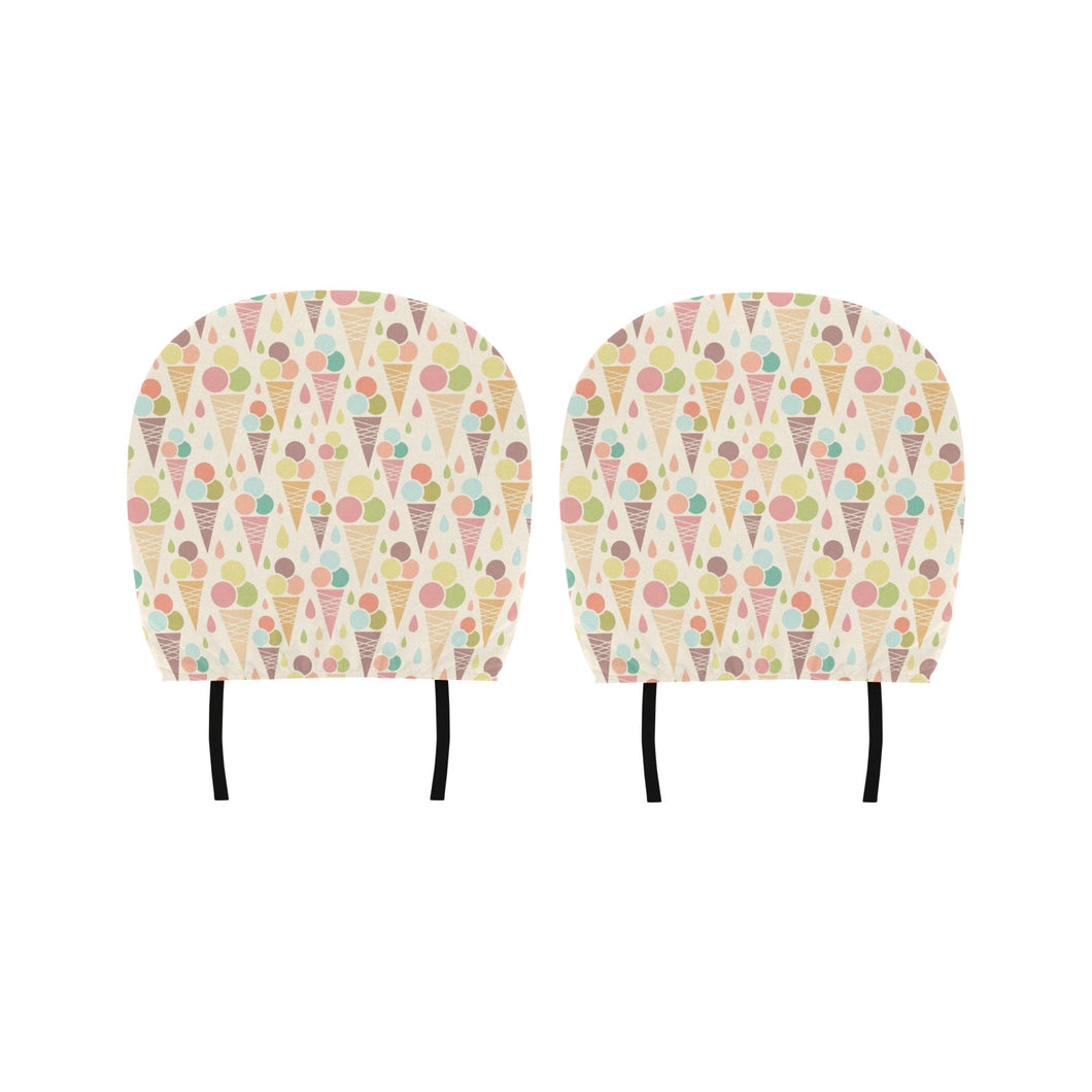 Ice cream cone pattern Car Headrest Cover