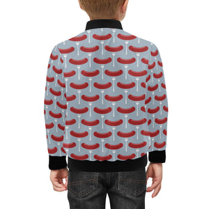 Sausage Pattern Print Design 02 Kids' Boys' Girls' Bomber Jacket