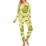Sliced kiwi pattern Women's All Over Print Pajama Set