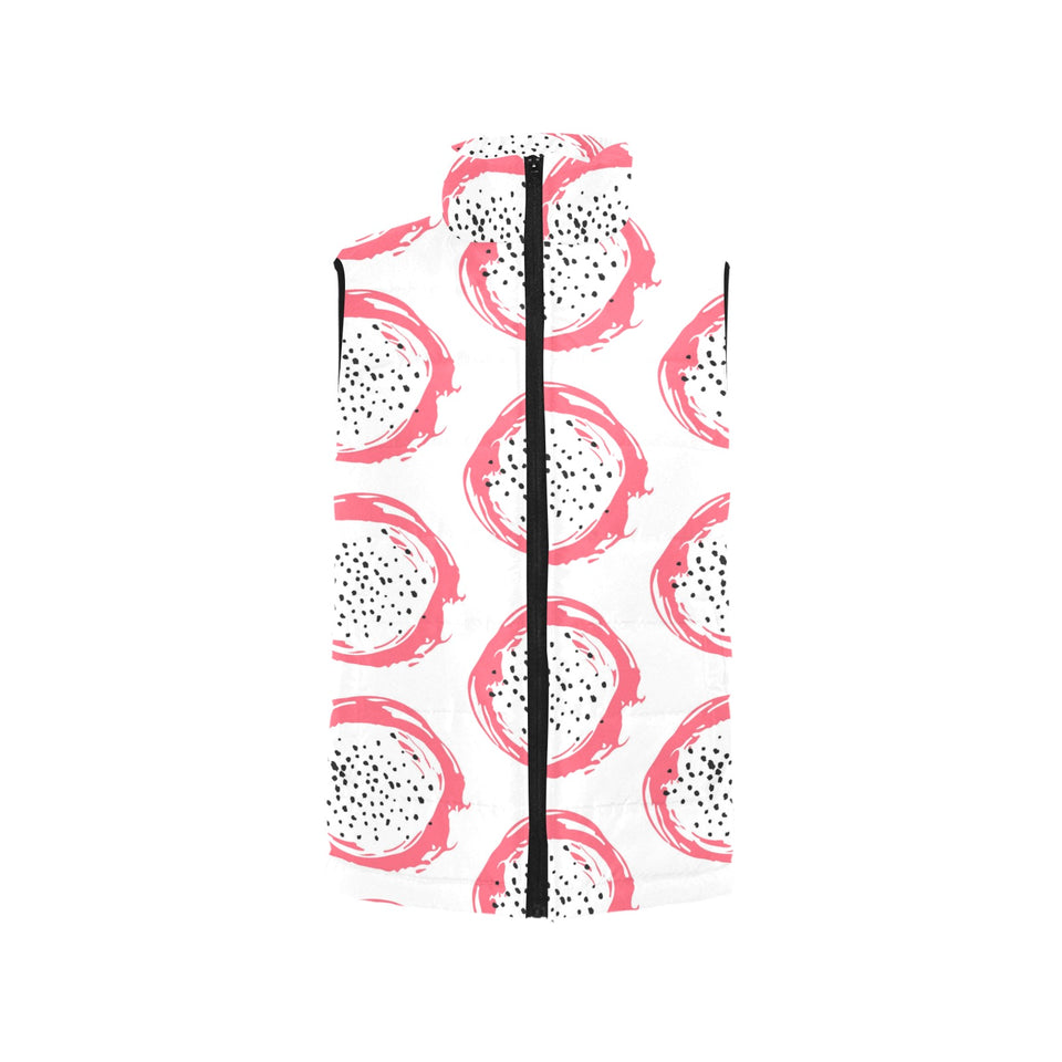 Hand drawn dragon fruit Women's Padded Vest