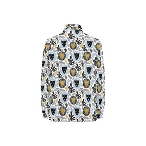 Lion Pattern Print Design 05 Women's Long Sleeve Polo Shirt