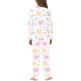 colorful unicorn rainbow heart pattern Kids' Boys' Girls' All Over Print Pajama Set