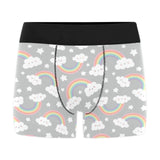 Cute rainbow clound star pattern Men's All Over Print Boxer Briefs Men's Underwear